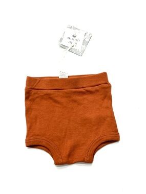 Kate Quinn Rust High-Waist Baby Bloomers Diaper Cover Organic Cotton